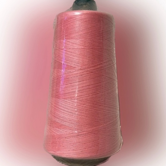 🍄NEW Pink Thread Cone 6,000 Yards Polyester Sewing Art Surging Craft - Picture 1 of 6